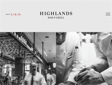 Tablet Screenshot of highlandsbarandgrill.com